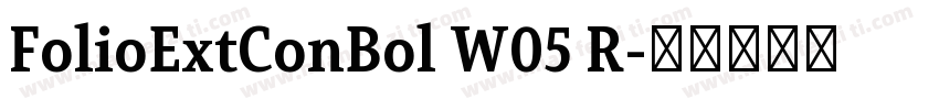 FolioExtConBol W05 R字体转换